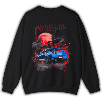 Red Skyline Crewneck